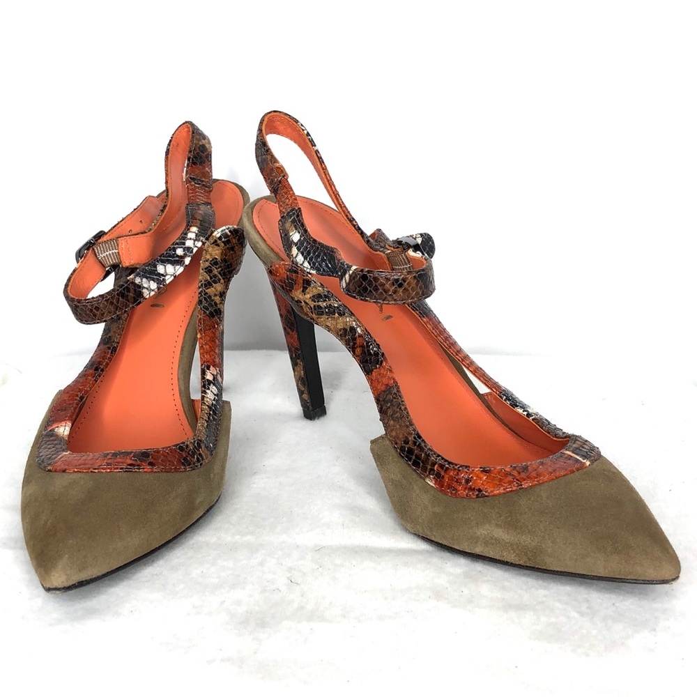 VIA SPIGA Suede Leather Slingback Heels | Sz 7